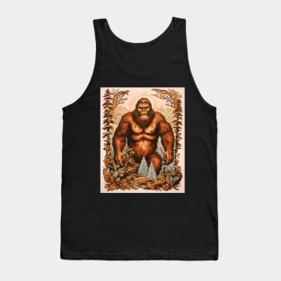 Vintage Retro Bigfoot Design Tank Top